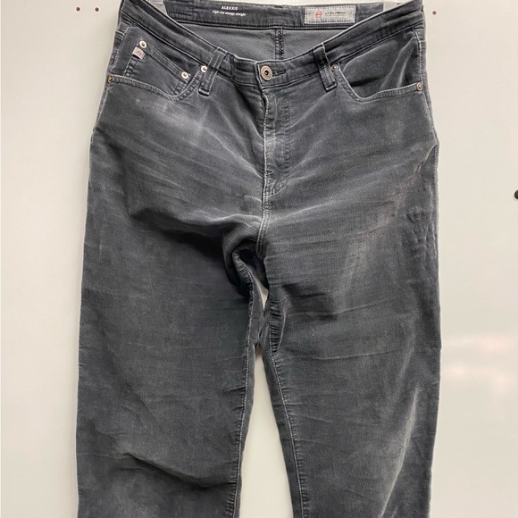 Ag Adriano Goldschmied Pants - AG Alexxis women’s high-rise vintage straight corduroy gray pants- size 31 R